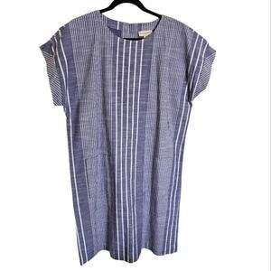 Appleseed's Blue White Striped Dress - Size 16